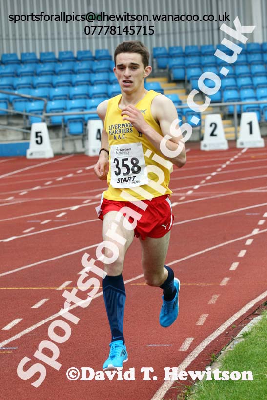 Mens  under-20s 5000 metres, Northern Senior and Under-20s Track and Field Champs., Manchester. Photo: David T. Hewitson/Sports for All Pics